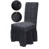 Set 6 huse elastice Multielastice Jacquard pentru scaune, cu volane, SCU13