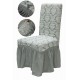 Set 6 huse elastice Multielastice Jacquard pentru scaune, cu volane, SCU14