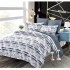 Set Lenjerie Eleganta pentru pat dublu din Bumbac Finet compus din 6 piese, Cearceaf de pat cu elastic 180x200cm+25cm, NW54