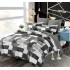 Set Lenjerie Eleganta pentru pat dublu din Bumbac Finet compus din 6 piese, Cearceaf de pat cu elastic 180x200cm+25cm, NW55