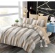 Set Lenjerie Eleganta pentru pat dublu din Bumbac Finet compus din 6 piese, Cearceaf de pat cu elastic 180x200cm+25cm, NW56