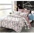 Set Lenjerie Eleganta pentru pat dublu din Bumbac Finet compus din 6 piese, Cearceaf de pat cu elastic 180x200cm+25cm, NW58