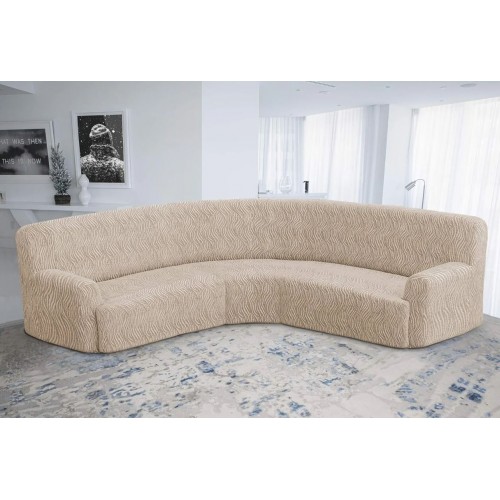 Husa elastica pentru coltar, fara volanas, model Jacquard, SCU22