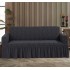 Husa elastica pentru canapea 3 locuri, cu volanas, model Jacquard, SCU27