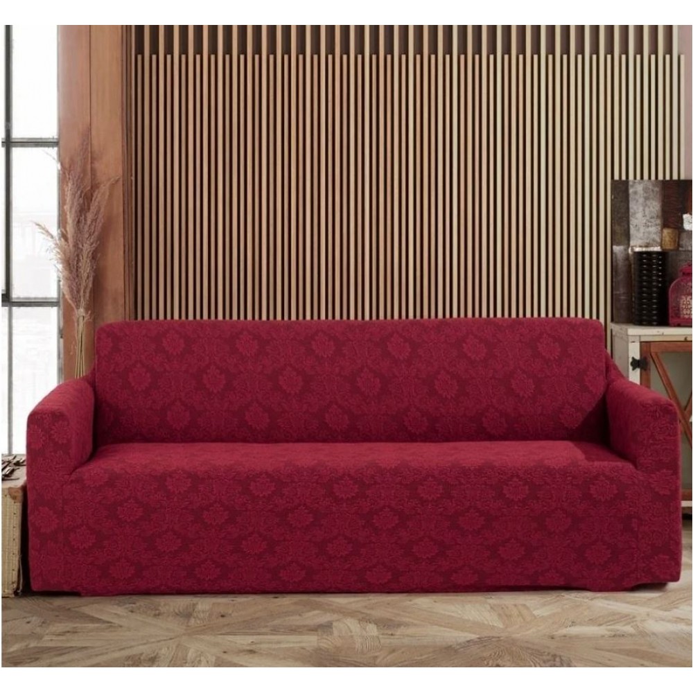 Husa elastica pentru canapea 3 locuri, fara volanas, model Jacquard, SCU31