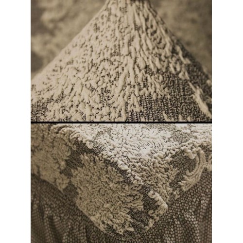 Husa elastica pentru fotoliu, cu volanas si model Jacquard, SCU33