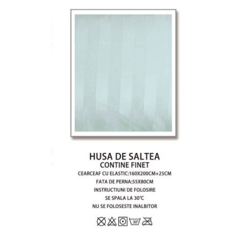 Husa de pat tip Damasc cu Elastic cu 2 fete de perna,Primavara, 160x200 cm+25cm, EE142