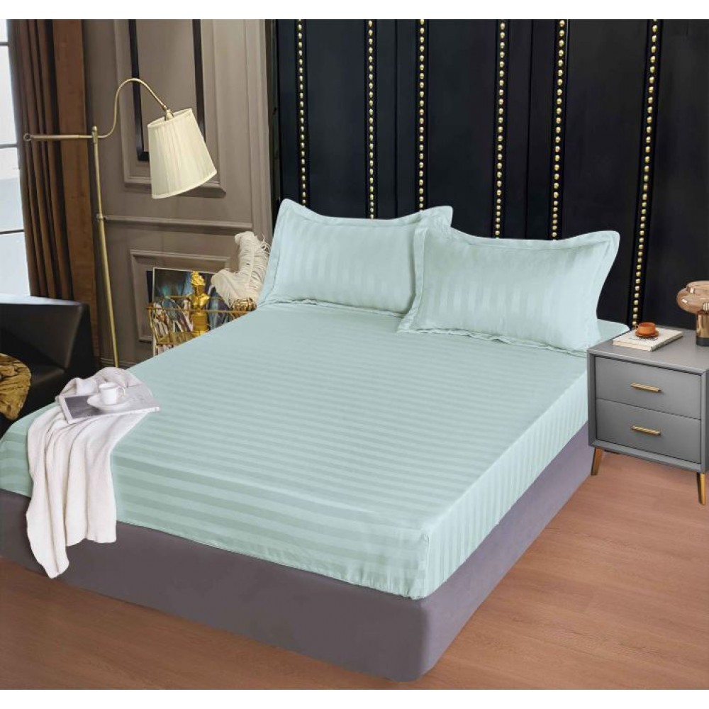 Husa de pat tip Damasc cu Elastic cu 2 fete de perna,Primavara, 160x200 cm+25cm, EE142