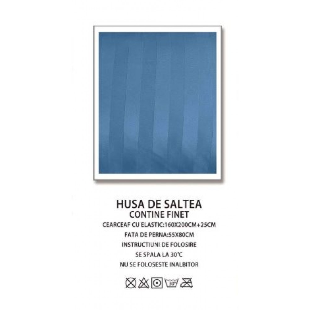 Husa de pat tip Damasc cu Elastic cu 2 fete de perna,Primavara, 160x200 cm+25cm, EE125