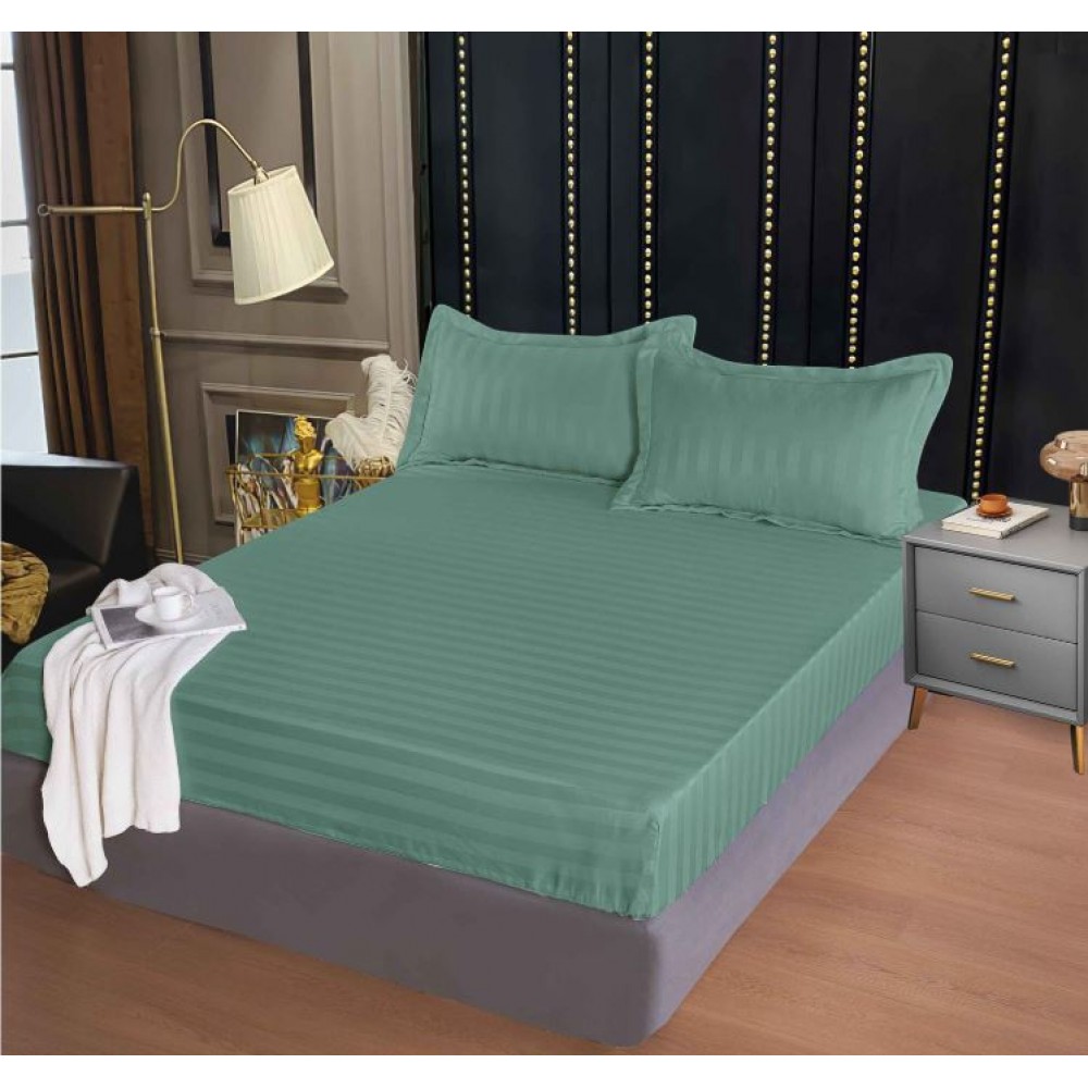 Husa de pat tip Damasc cu Elastic cu 2 fete de perna,Primavara, 160x200 cm+25cm, EE108