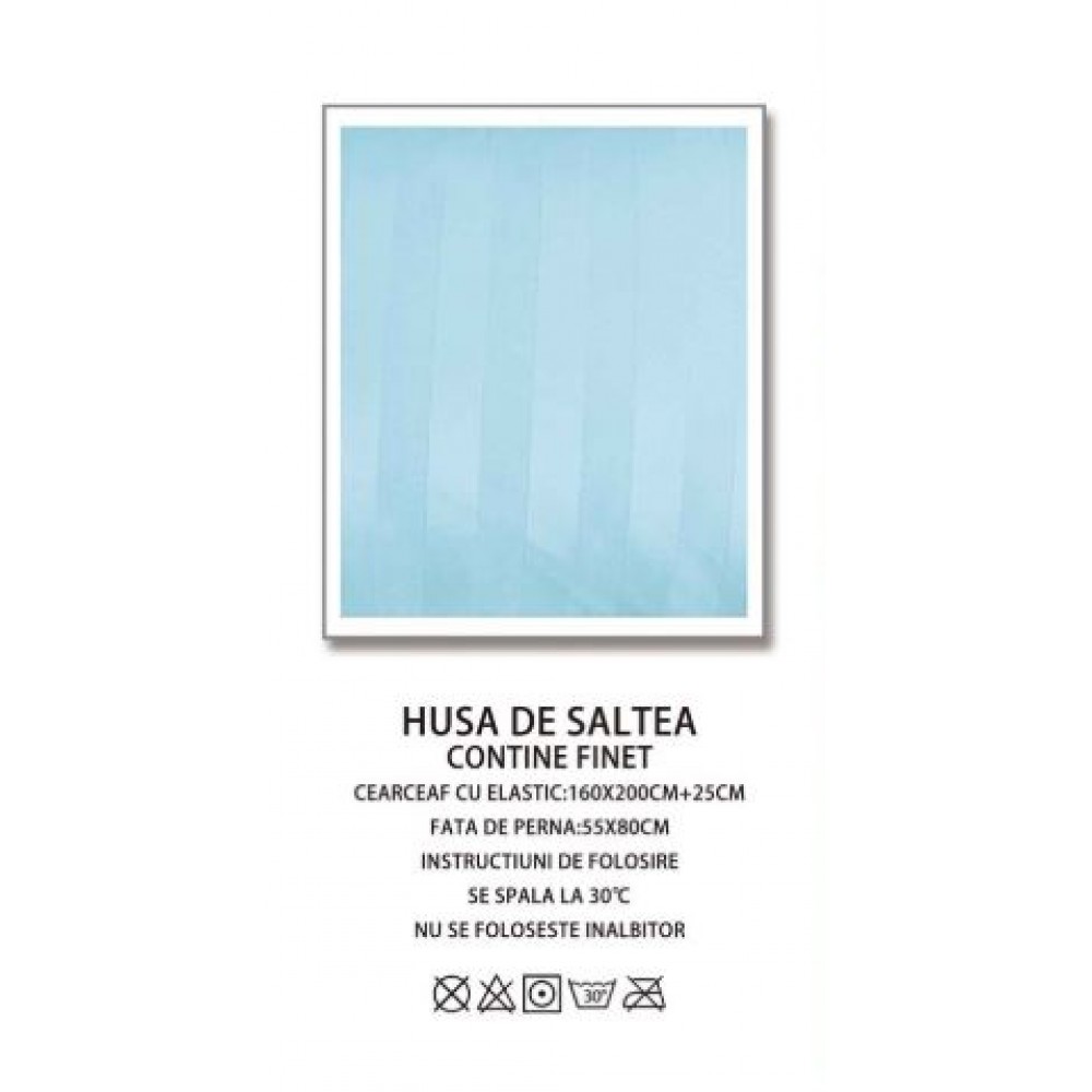 Husa de pat tip Damasc cu Elastic cu 2 fete de perna,Primavara, 160x200 cm+25cm, EE128