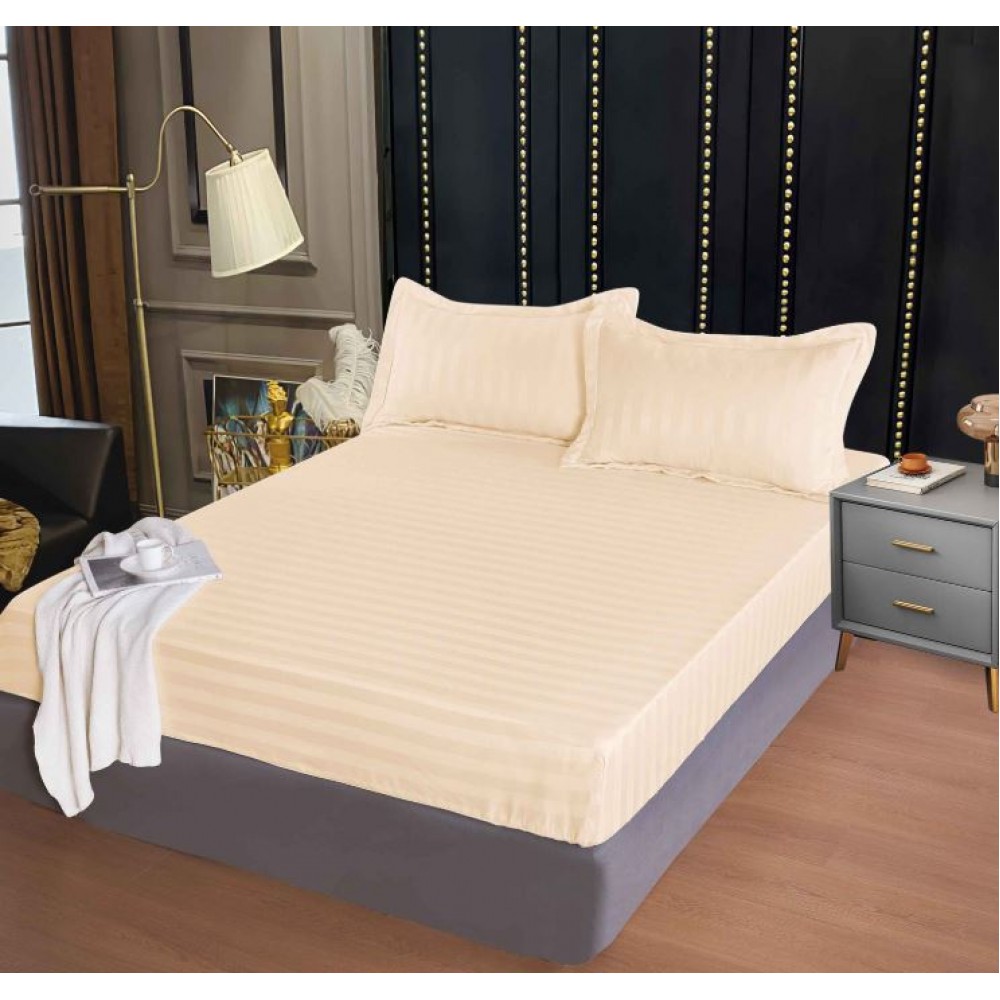 Husa de pat tip Damasc cu Elastic cu 2 fete de perna,Primavara, 160x200 cm+25cm, EE101
