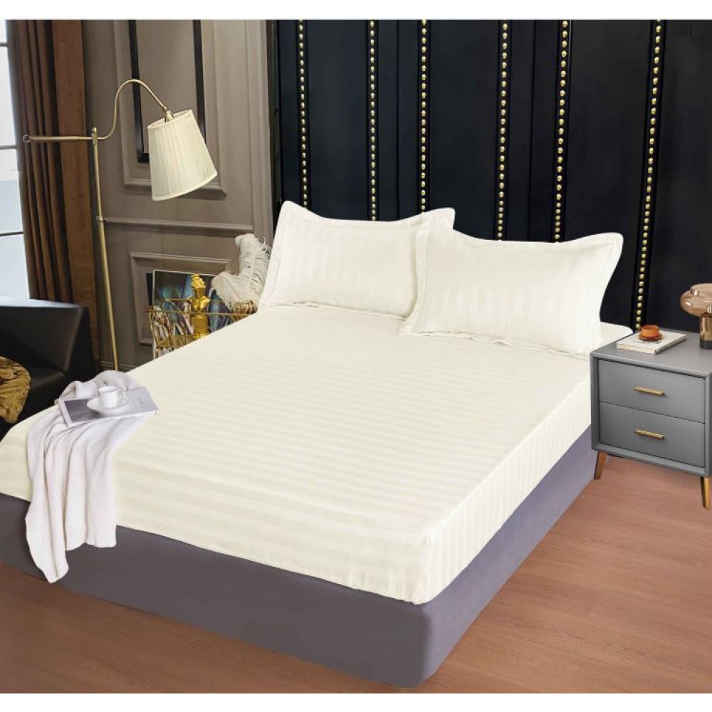 Husa de pat tip Damasc cu Elastic cu 2 fete de perna,Primavara, 160x200 cm+25cm, EE077