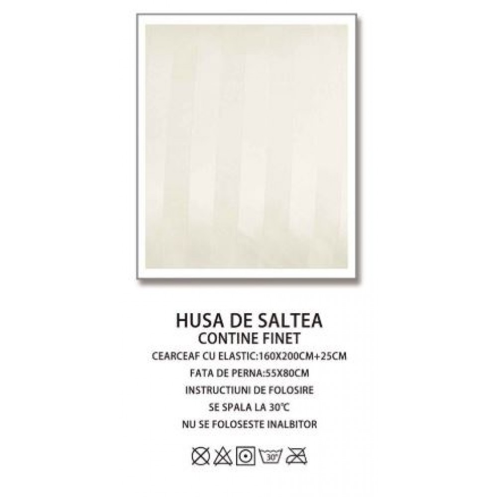 Husa de pat tip Damasc cu Elastic cu 2 fete de perna,Primavara, 160x200 cm+25cm, EE077