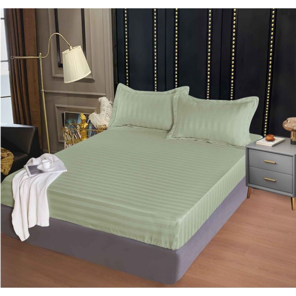 Husa de pat tip Damasc cu Elastic cu 2 fete de perna,Primavara, 160x200 cm+25cm, EE154