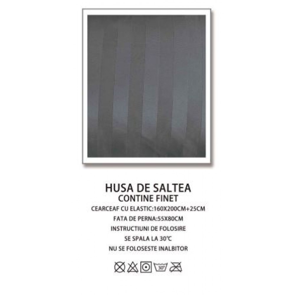 Husa de pat tip Damasc cu Elastic cu 2 fete de perna,Primavara, 160x200 cm+25cm, EE083