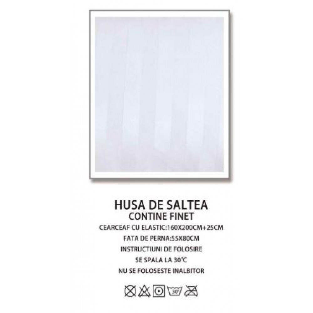 Husa de pat tip Damasc cu Elastic cu 2 fete de perna,Primavara, 160x200 cm+25cm, EE118