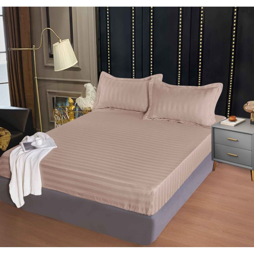 Husa de pat tip Damasc cu Elastic cu 2 fete de perna,Primavara, 160x200 cm+25cm, EE156