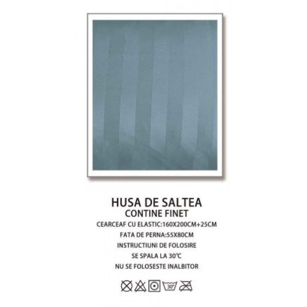 Husa de pat tip Damasc cu Elastic cu 2 fete de perna,Primavara, 160x200 cm+25cm, EE110