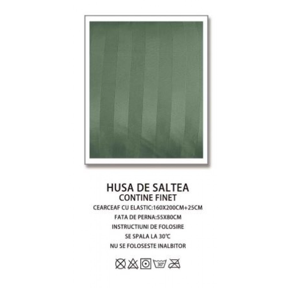 Husa de pat tip Damasc cu Elastic cu 2 fete de perna,Primavara, 160x200 cm+25cm, EE170