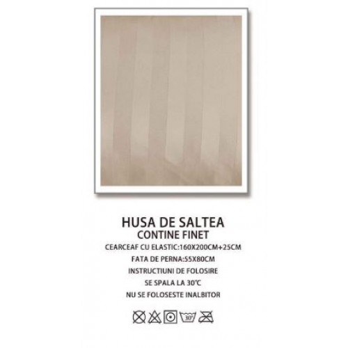 Husa de pat tip Damasc cu Elastic cu 2 fete de perna,Primavara, 160x200 cm+25cm, EE130