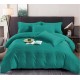 Set Lenjerie Eleganta tip Damasc pentru pat dublu din Bumbac finet, compus din 6 piese, Cearceaf de pat 220x240cm, LL-35