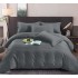 Set Lenjerie Eleganta tip Damasc pentru pat dublu din Bumbac finet, compus din 6 piese, Cearceaf de pat 220x240cm, LL-37
