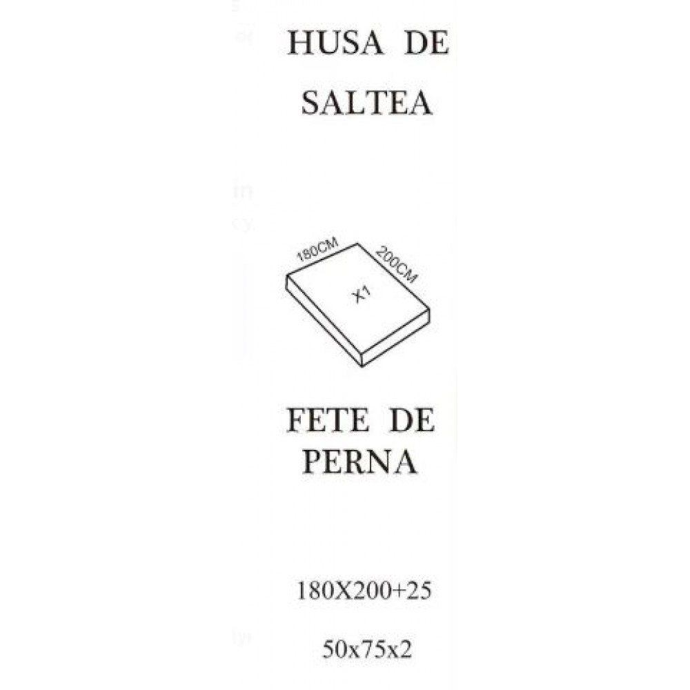 Husa de pat tip Damasc cu Elastic si 2 fete de perna, pat 2 persoane,180x200 cm+25cm, SH167