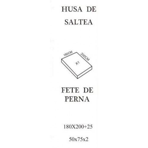 Husa de pat tip Damasc cu Elastic si 2 fete de perna, pat 2 persoane,180x200 cm+25cm, SH167