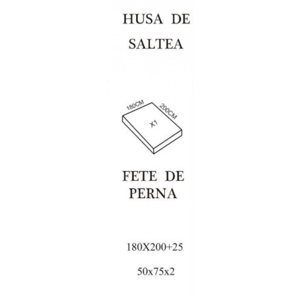 Husa de pat tip Damasc cu Elastic si 2 fete de perna, pat 2 persoane,180x200 cm+25cm, SH166