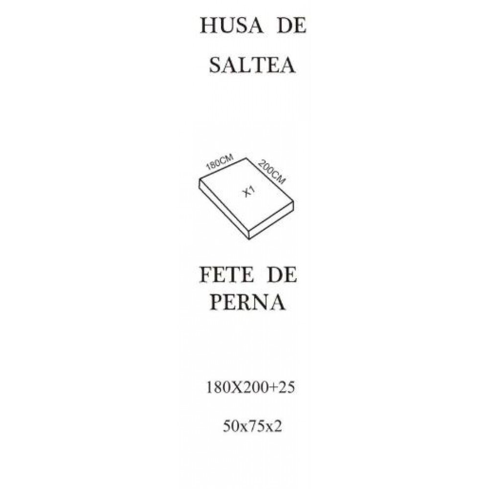 Husa de pat tip Damasc cu Elastic si 2 fete de perna, pat 2 persoane,180x200 cm+25cm, SH169