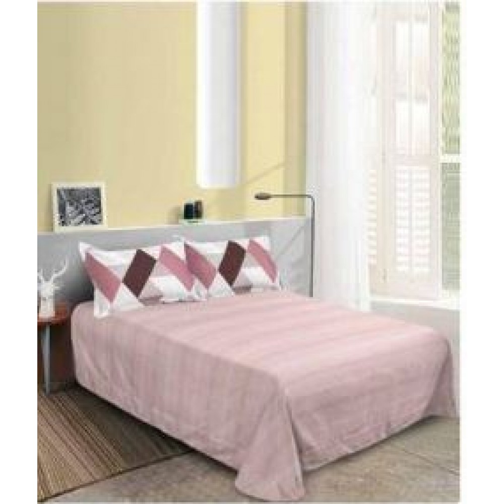 Set Lenjerie Eleganta pentru pat dublu din Bumbac Finet compus din 8 piese, Cearceaf de pat 220x240cm, SNH2