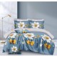 Set Lenjerie Eleganta pentru pat dublu din Bumbac Finet compus din 8 piese, Cearceaf de pat 220x240cm, SNH3