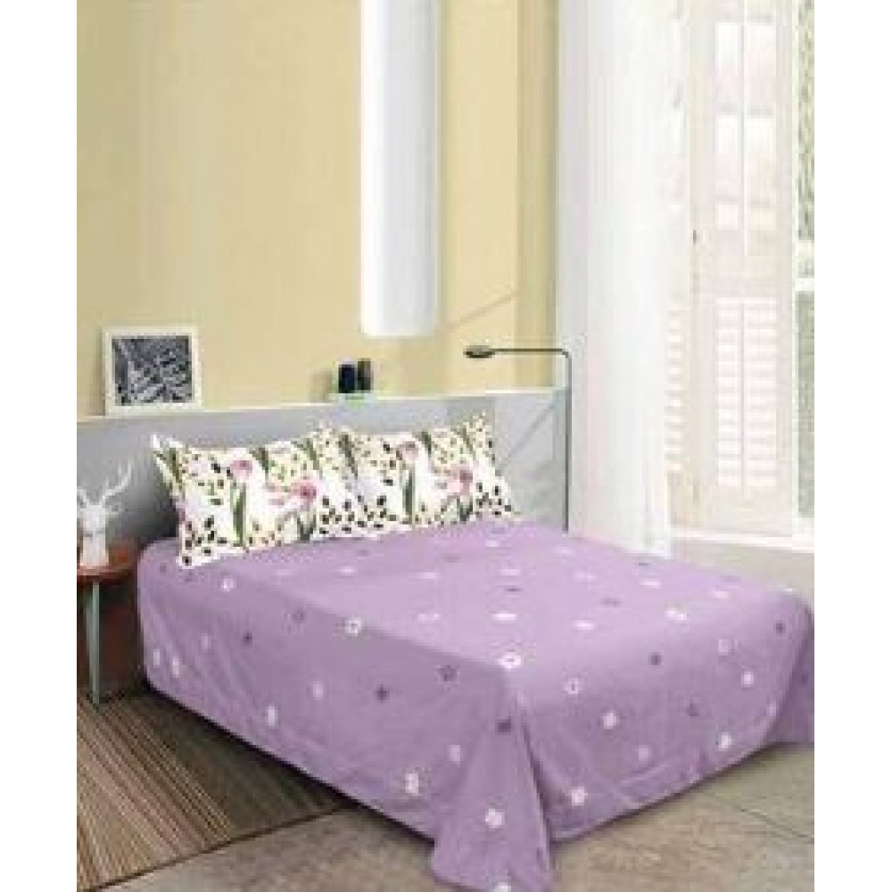 Set Lenjerie Eleganta pentru pat dublu din Bumbac Finet compus din 8 piese, Cearceaf de pat 220x240cm, SNH6