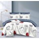 Set Lenjerie Eleganta pentru pat dublu din Bumbac Finet compus din 8 piese, Cearceaf de pat 220x240cm, SNH14