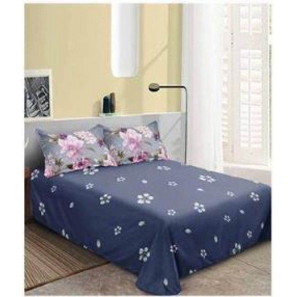 Set Lenjerie Eleganta pentru pat dublu din Bumbac Finet compus din 8 piese, Cearceaf de pat 220x240cm, SNH15