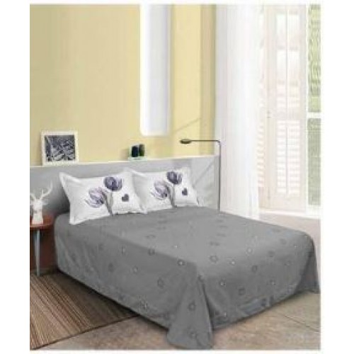 Set Lenjerie Eleganta pentru pat dublu din Bumbac Finet compus din 8 piese, Cearceaf de pat 220x240cm, SNH18