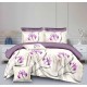 Set Lenjerie Eleganta pentru pat dublu din Bumbac Finet compus din 8 piese, Cearceaf de pat 220x240cm, SNH31