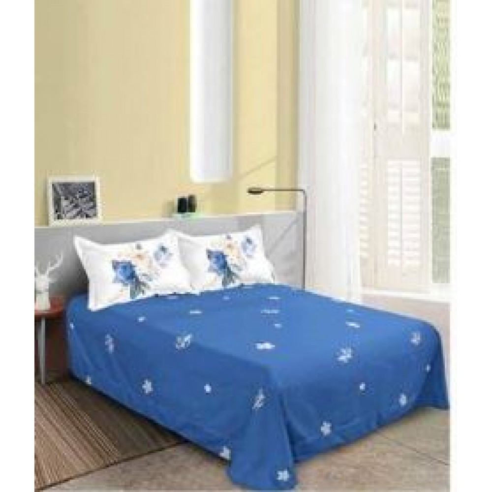 Set Lenjerie Eleganta pentru pat dublu din Bumbac Finet compus din 8 piese, Cearceaf de pat 220x240cm, SNH36