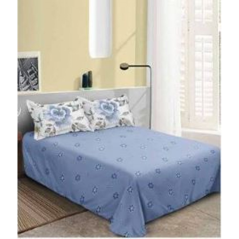 Set Lenjerie Eleganta pentru pat dublu din Bumbac Finet compus din 8 piese, Cearceaf de pat 220x240cm, SNH41
