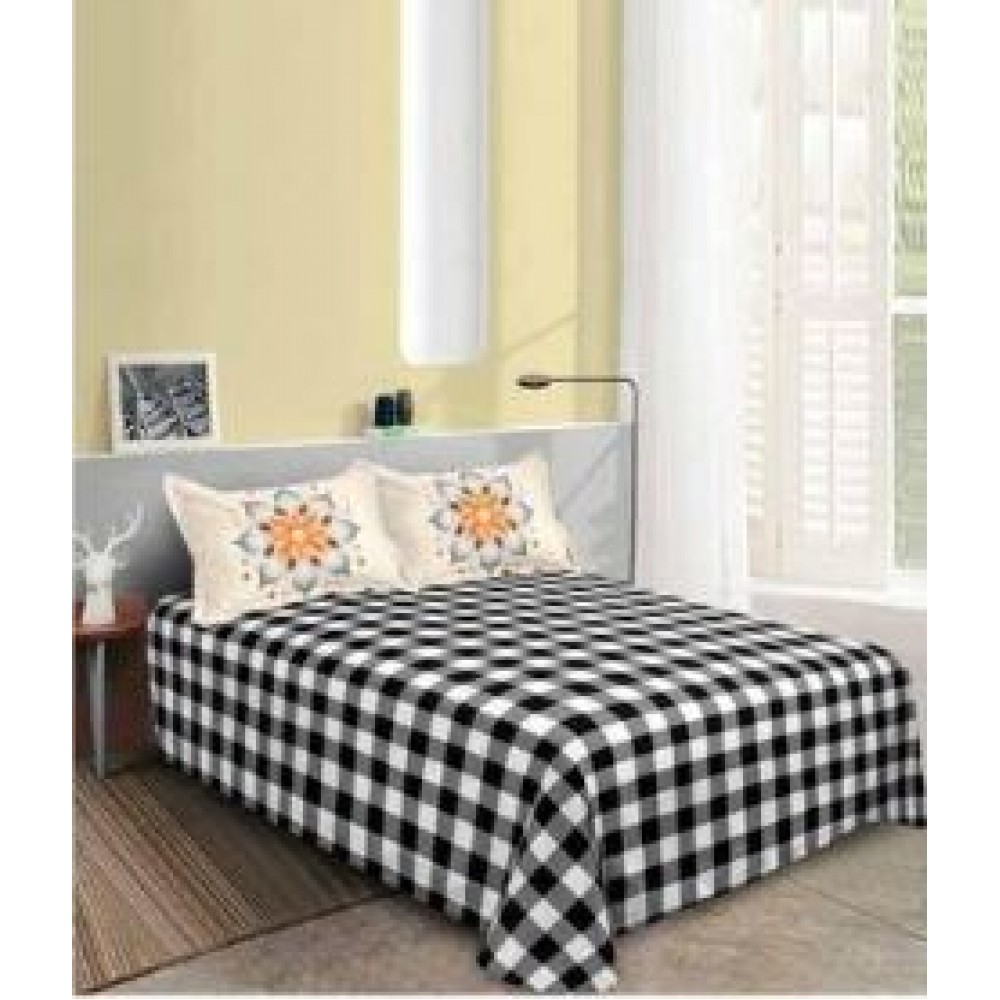 Set Lenjerie Eleganta pentru pat dublu din Bumbac Finet compus din 8 piese, Cearceaf de pat 220x240cm, SNH49
