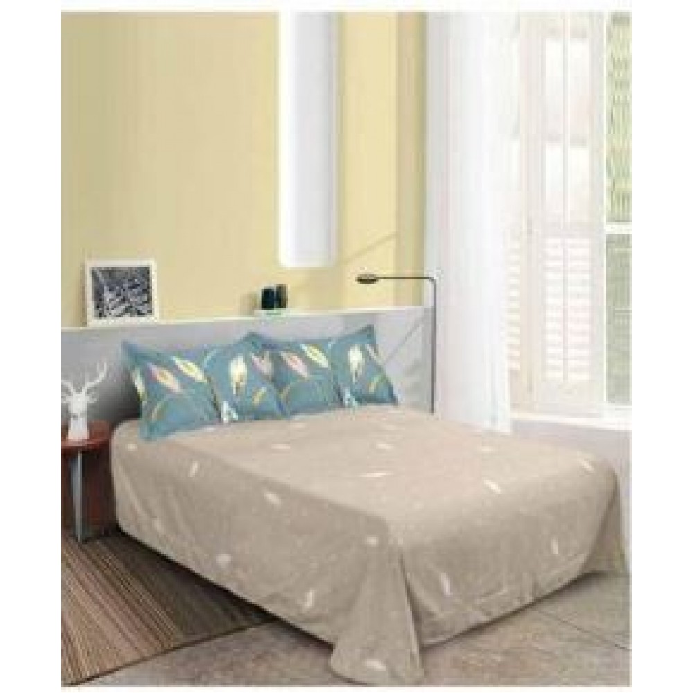 Set Lenjerie Eleganta pentru pat dublu din Bumbac Finet compus din 8 piese, Cearceaf de pat 220x240cm, SNH51