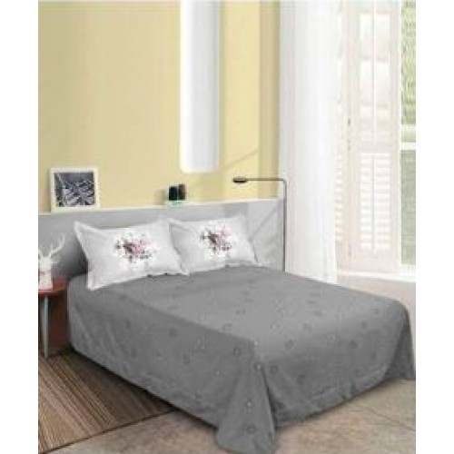 Set Lenjerie Eleganta pentru pat dublu din Bumbac Finet compus din 8 piese, Cearceaf de pat 220x240cm, SNH55