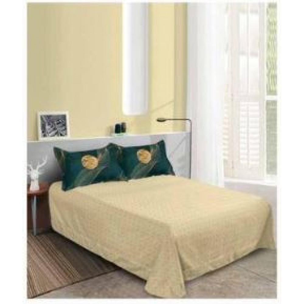 Set Lenjerie Eleganta pentru pat dublu din Bumbac Finet compus din 8 piese, Cearceaf de pat 220x240cm, SNH59