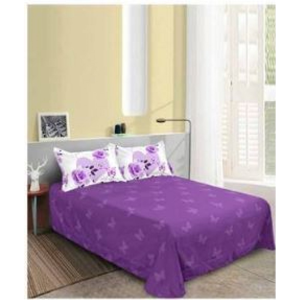 Set Lenjerie Eleganta pentru pat dublu din Bumbac Finet compus din 8 piese, Cearceaf de pat 220x240cm, SNH61