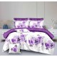 Set Lenjerie Eleganta pentru pat dublu din Bumbac Finet compus din 8 piese, Cearceaf de pat 220x240cm, SNH61