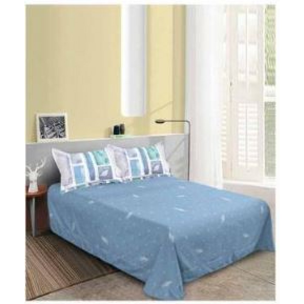 Set Lenjerie Eleganta pentru pat dublu din Bumbac Finet compus din 8 piese, Cearceaf de pat 220x240cm, SNH62