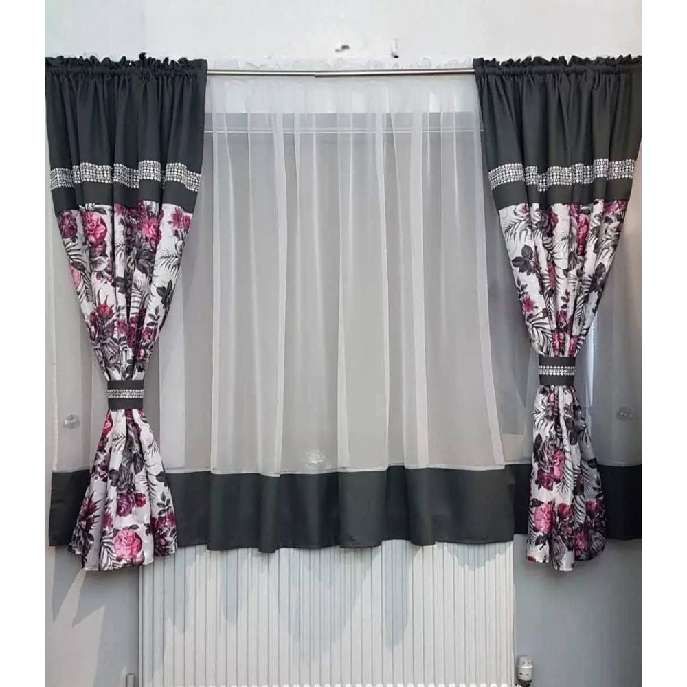 Set unic de perdele Plus draperii decorative pentru sufragerie dormitor, 4 Metri Pe 160cm, PRD-43