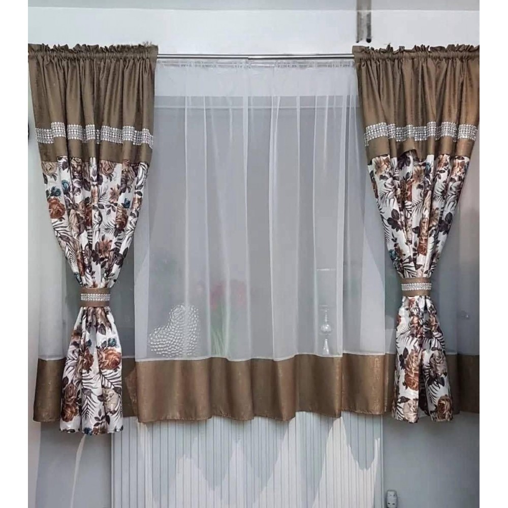 Set unic de perdele Plus draperii decorative pentru sufragerie dormitor, 4 Metri Pe 160cm, PRD-44