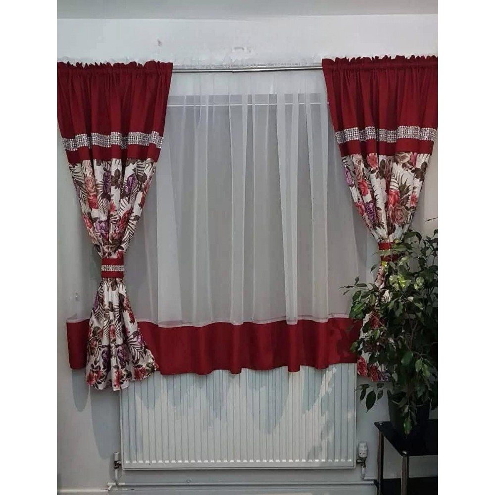 Set unic de perdele Plus draperii decorative pentru sufragerie dormitor, 4 Metri Pe 160cm, PRD-47